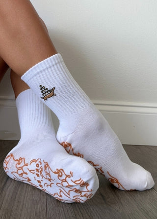 Solid Off Duty Grip Pilates Socks