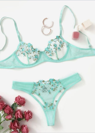 Carnation Caress Lingerie Set