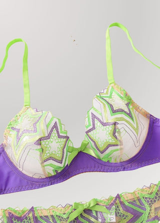 Neon Nebula Lingerie Set