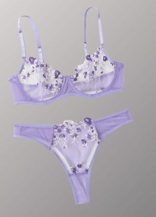 Carnation Caress Lingerie Set