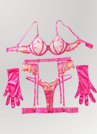 Love Me Right Lingerie Set + Gloves